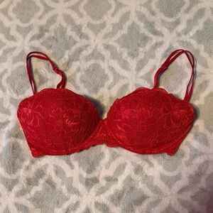 Elegant Red Victoria Secret Lace Bra